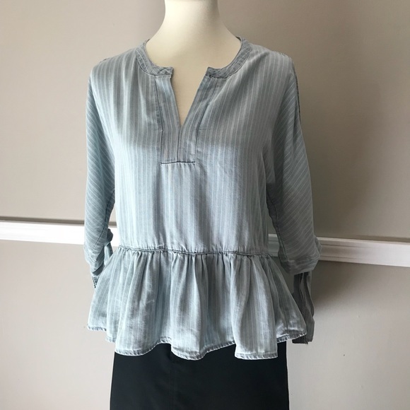 Split Sleeve Peplum Blouse (NWOT) - Picture 5 of 6